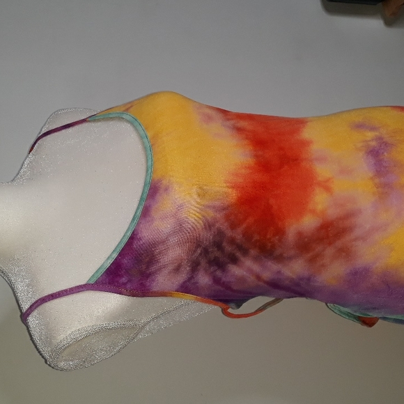 SHEIN curve tie dye strappy backed womens top - Picture 4 of 13